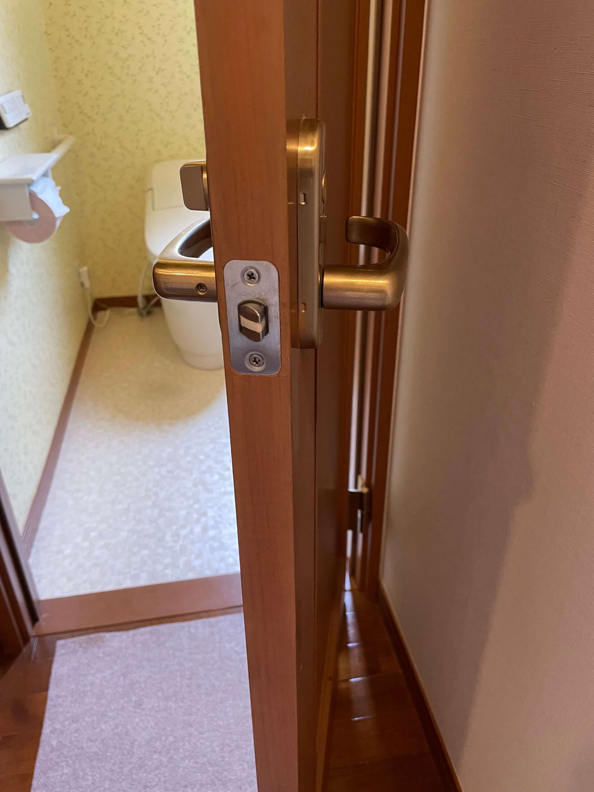 きれいになったトイレのドア